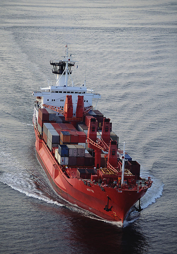Ocean freight operation scene