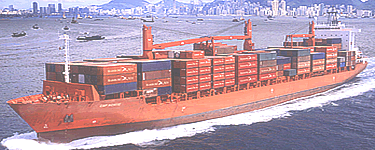 Ocean freight operation scene